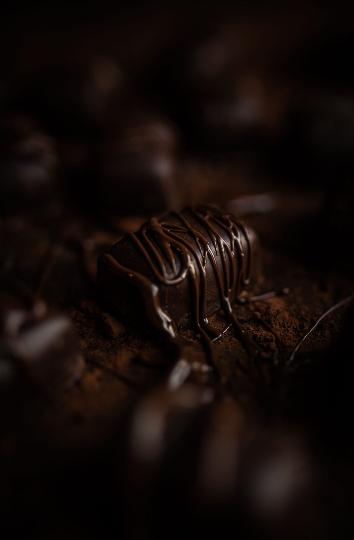 Dark chocolate texture